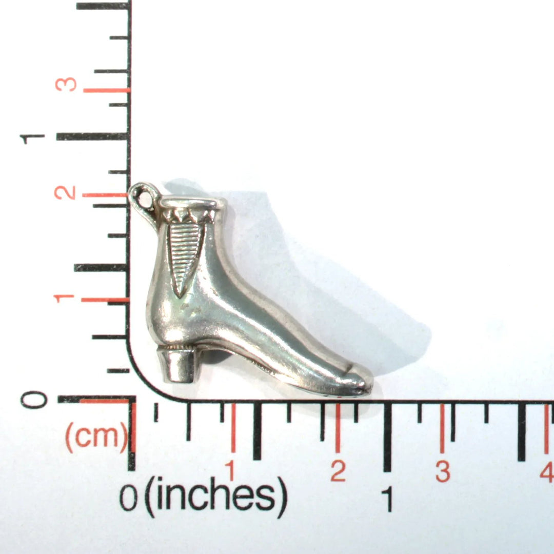 Antique Victorian Silver Boot Charm Pendant