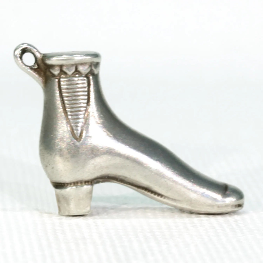Antique Victorian Silver Boot Charm Pendant