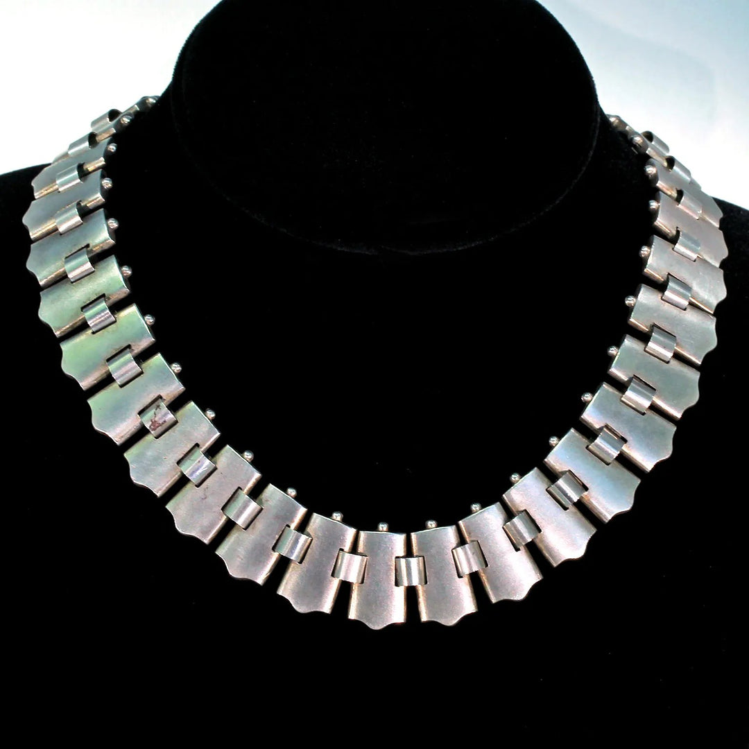 Antique Victorian Silver Collar Necklace
