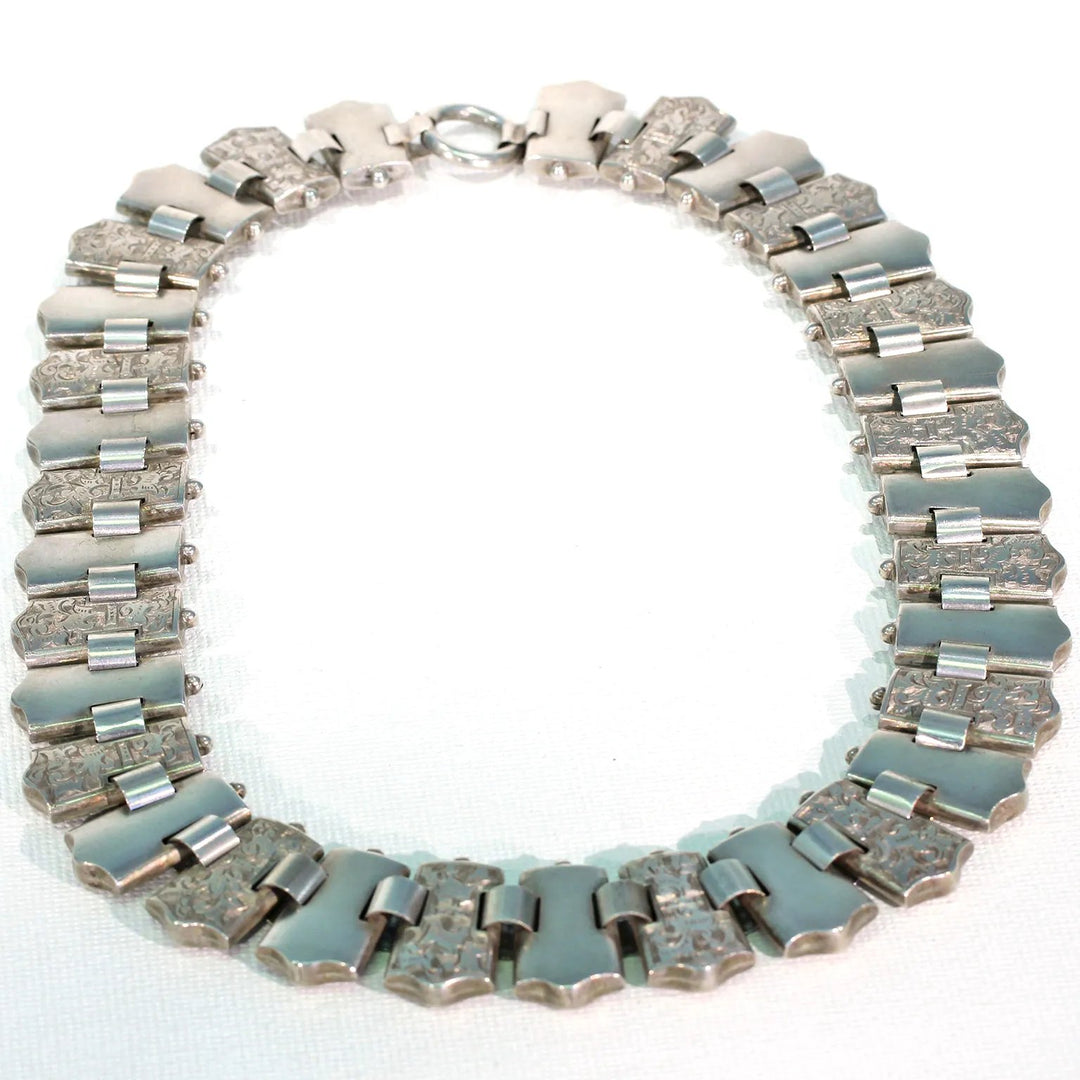 Antique Victorian Silver Collar Necklace