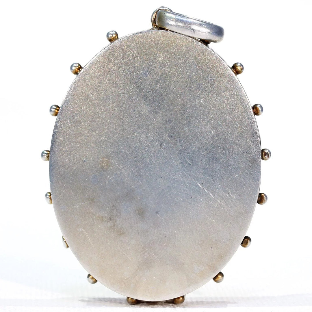 Antique Victorian Silver Repoussed Locket