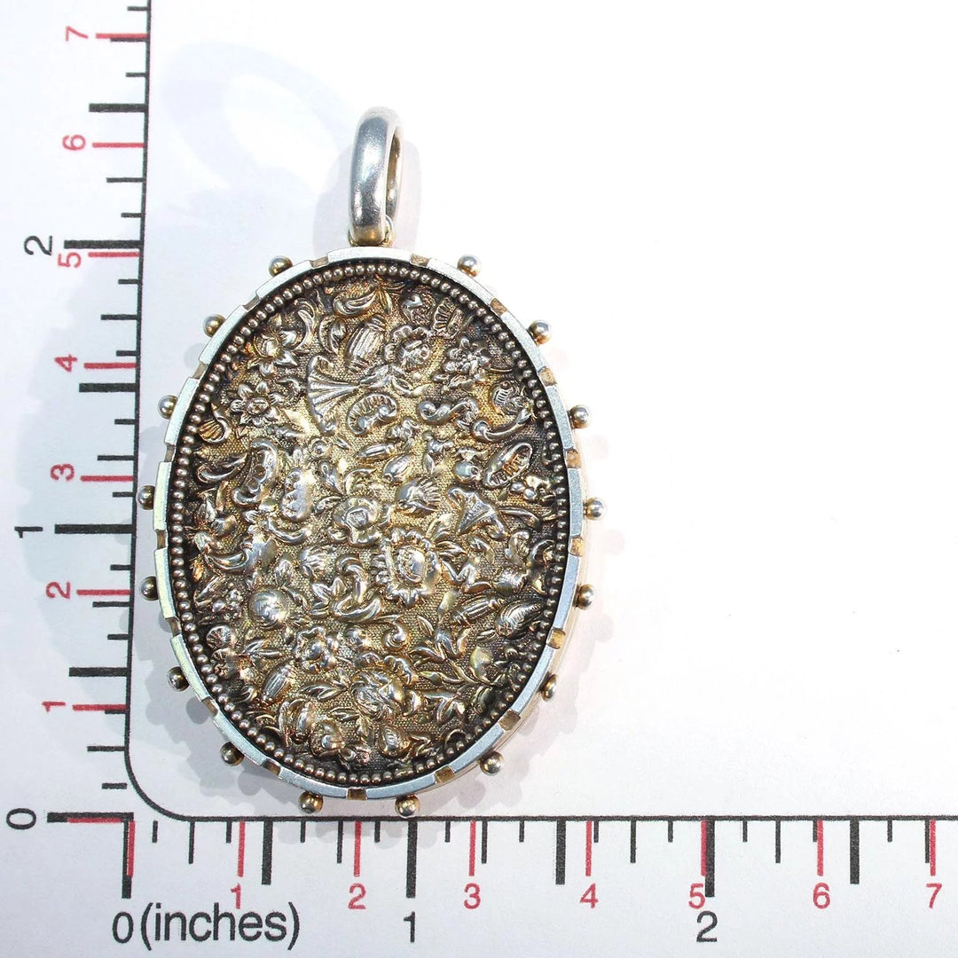 Antique Victorian Silver Repoussed Locket
