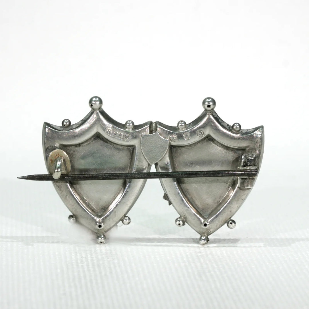 Antique Victorian Sweetheart Brooch Pin Mizpah Silver Gold
