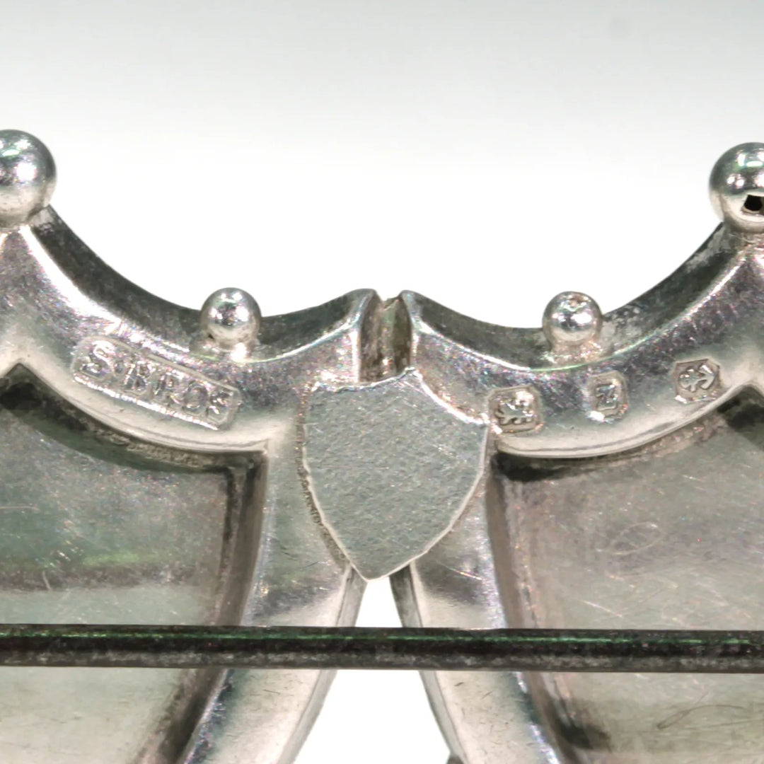 Antique Victorian Sweetheart Brooch Pin Mizpah Silver Gold