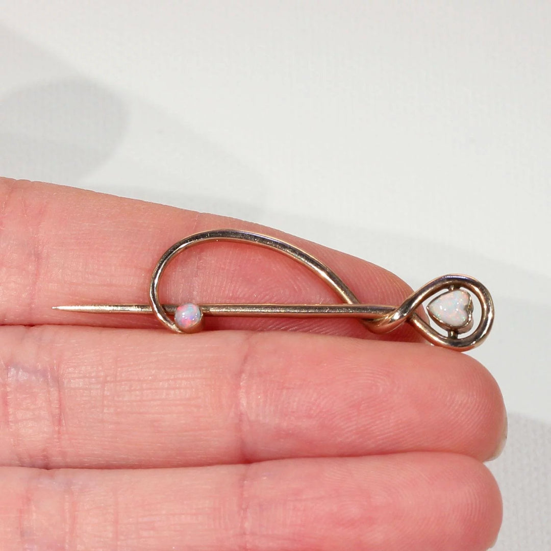 Art Nouveau Murrle Bennett & Co. Opal Gold Pin