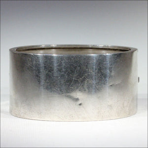 Antique Victorian Kate Greenaway Silver Bangle with Gold Accents