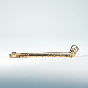 Vintage Gold and Pearl Golf Club Brooch Pin 1962