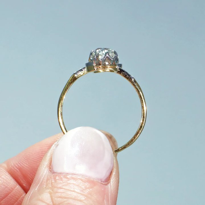Belle Epoque Diamond Bypass Ring 18k Platinum 1cttw