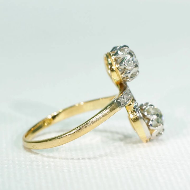 Belle Epoque Diamond Bypass Ring 18k Platinum 1cttw