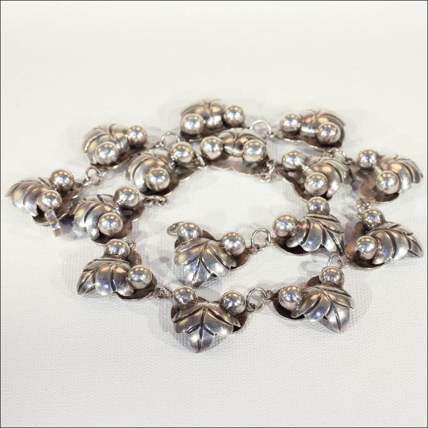 Vintage South African Silver Collar Necklace in 980 Silver