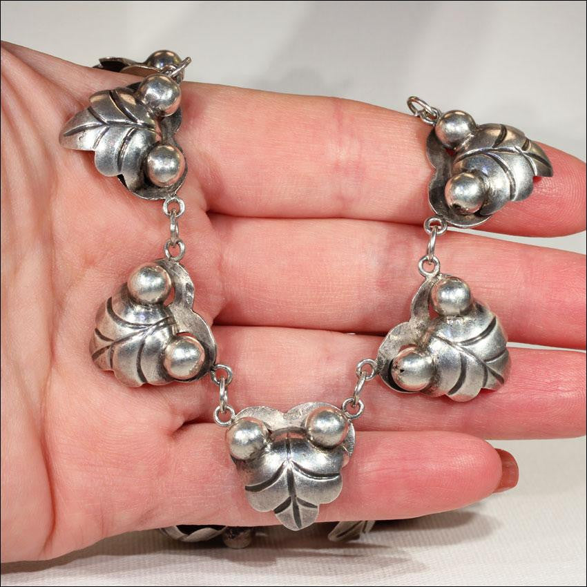 Vintage South African Silver Collar Necklace in 980 Silver