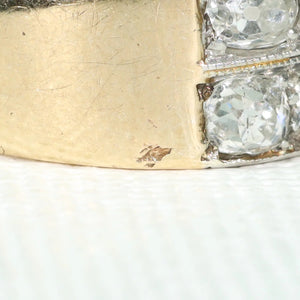 Early Art Deco Double Row Diamond Half Eternity Band Ring