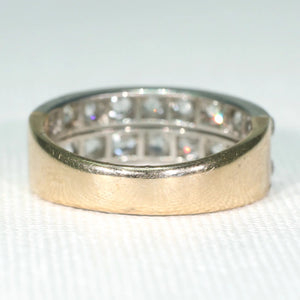 Early Art Deco Double Row Diamond Half Eternity Band Ring