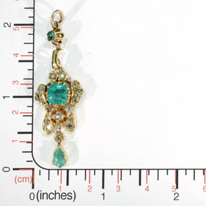 Early Georgian Emerald Diamond Pendant