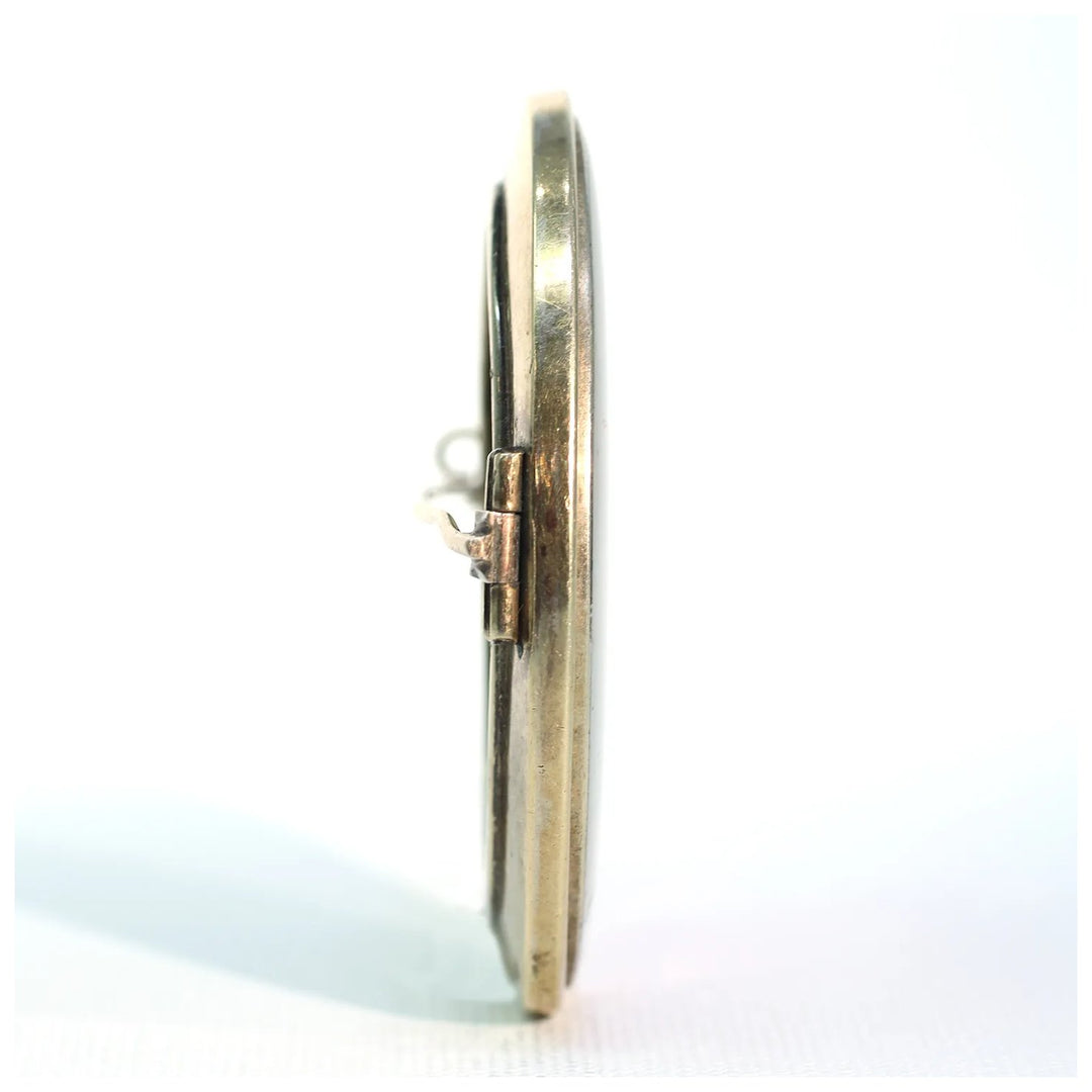 Early Victorian Enamel Portrait Miniature 15k Gold