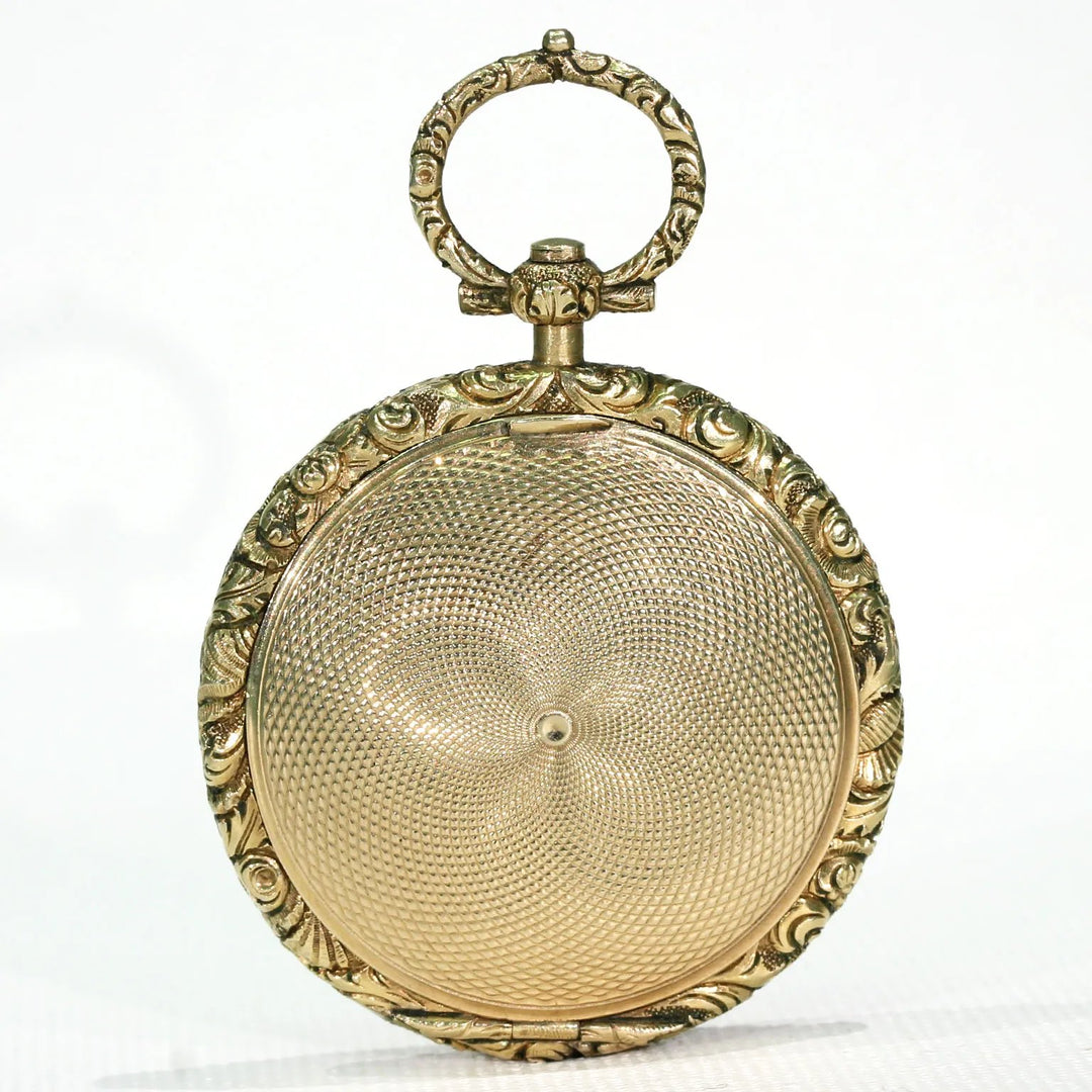 Early Victorian Gold Memorial Locket Pendant Hair Inscription