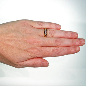 Edwardian 5 Stone Diamond Ring in 18k Gold