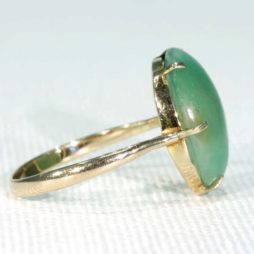 Edwardian 9.5ct+ Jadite Gold Ring 18k