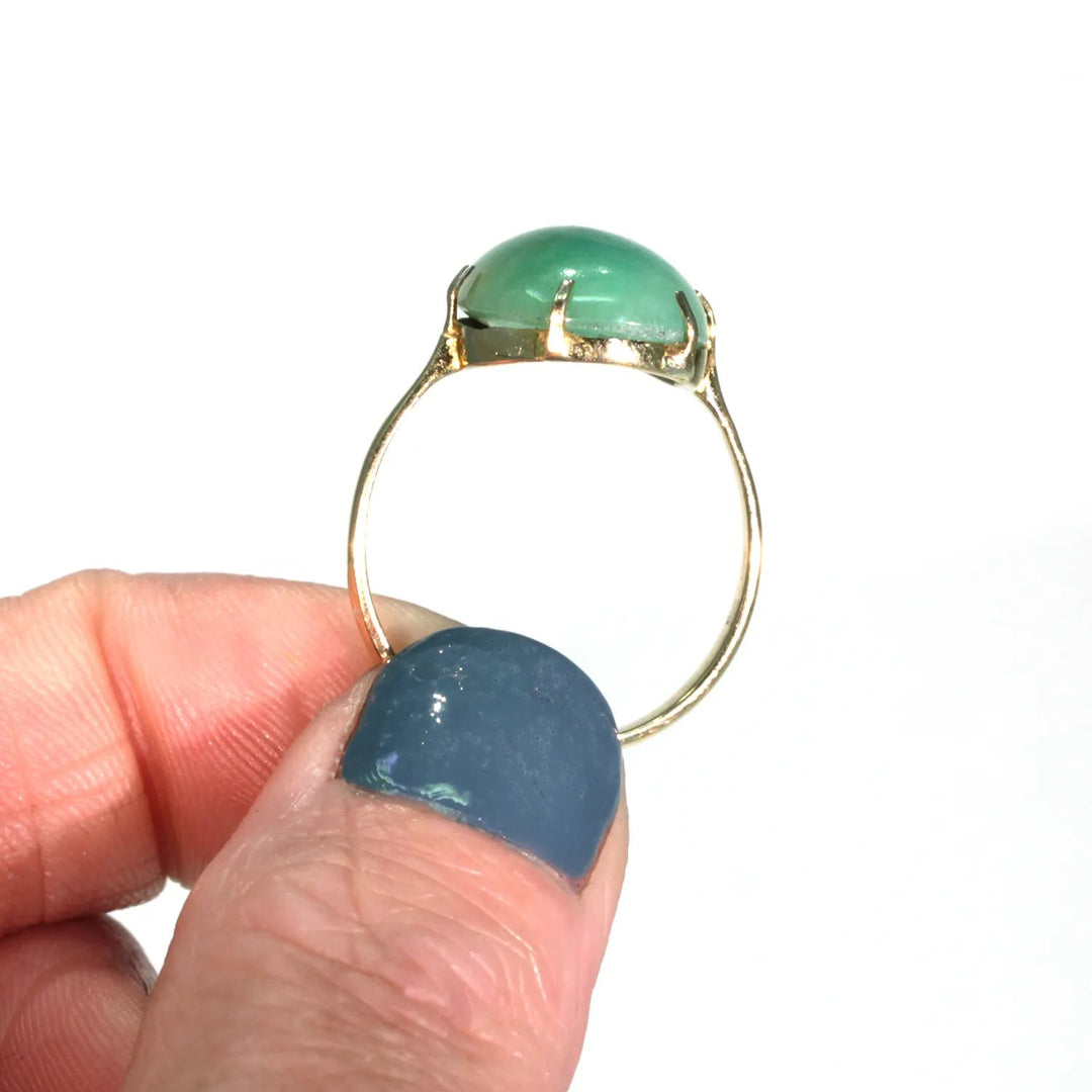 Edwardian 9.5ct+ Jadite Gold Ring 18k