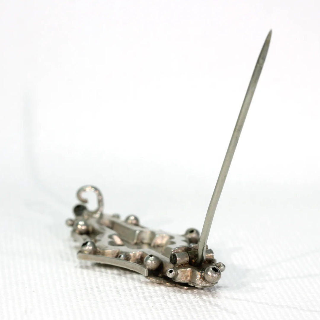 Edwardian Faith Hope and Charity Sweetheart Brooch Pin Silver