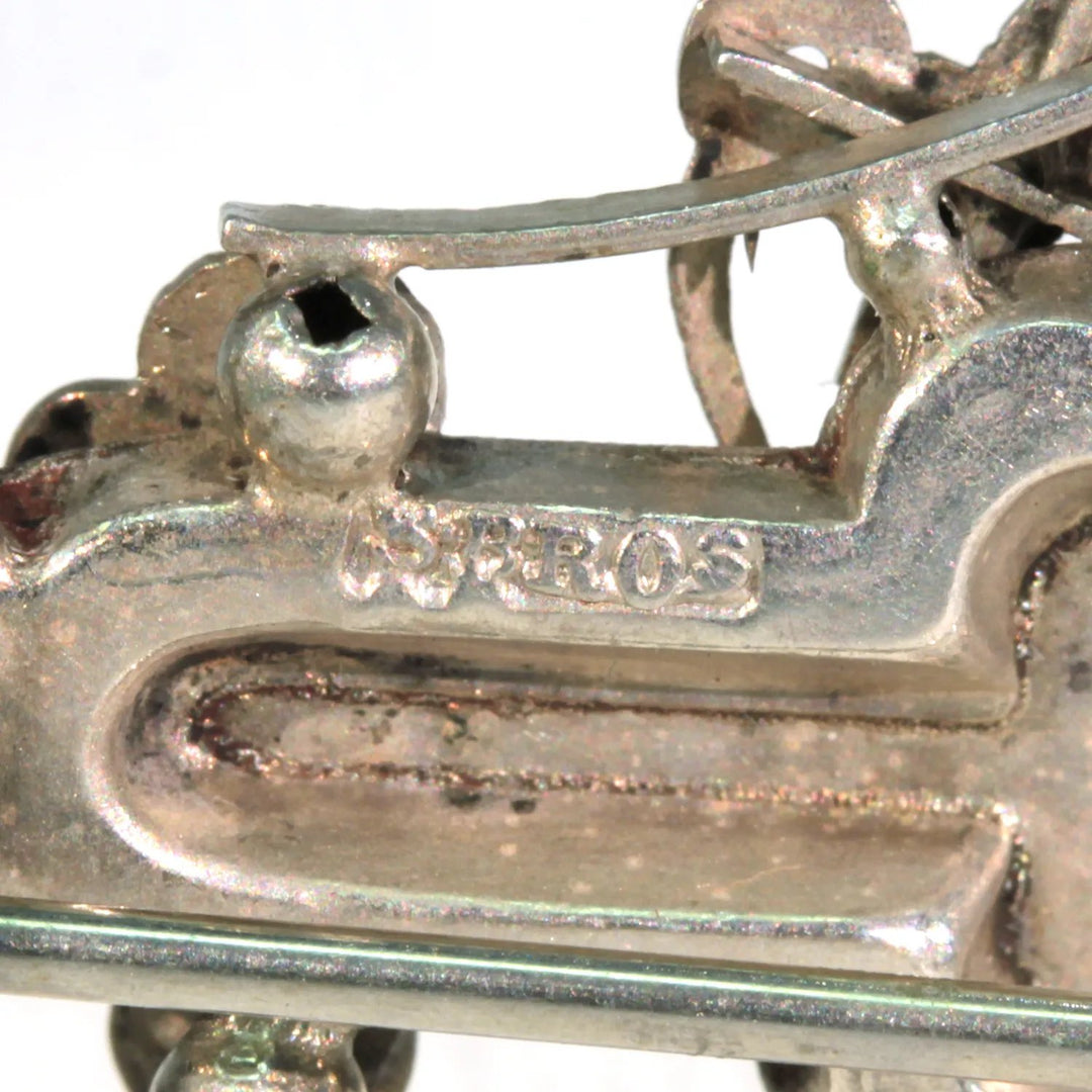 Edwardian Faith Hope and Charity Sweetheart Brooch Pin Silver