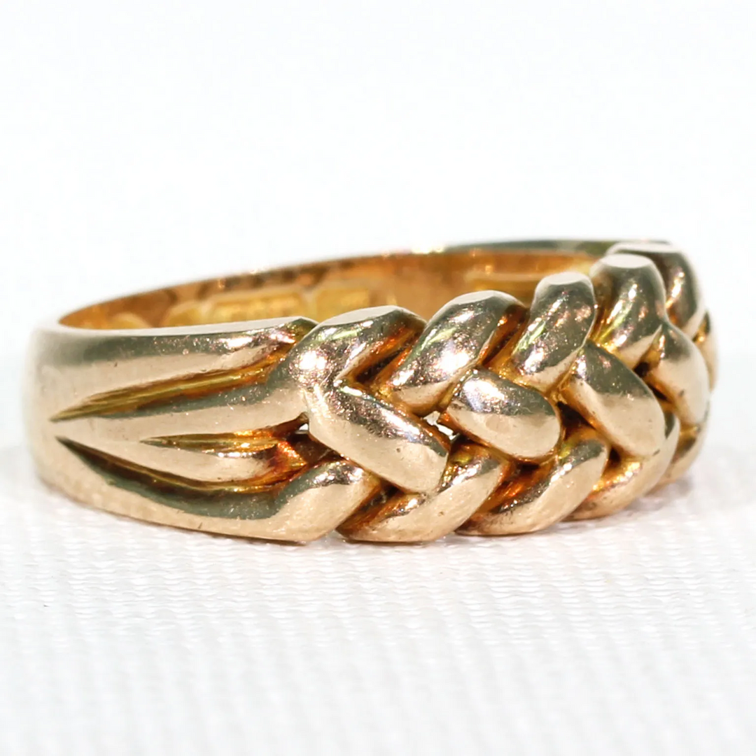 Edwardian Love Knot Gold Band Hallmarked 1908