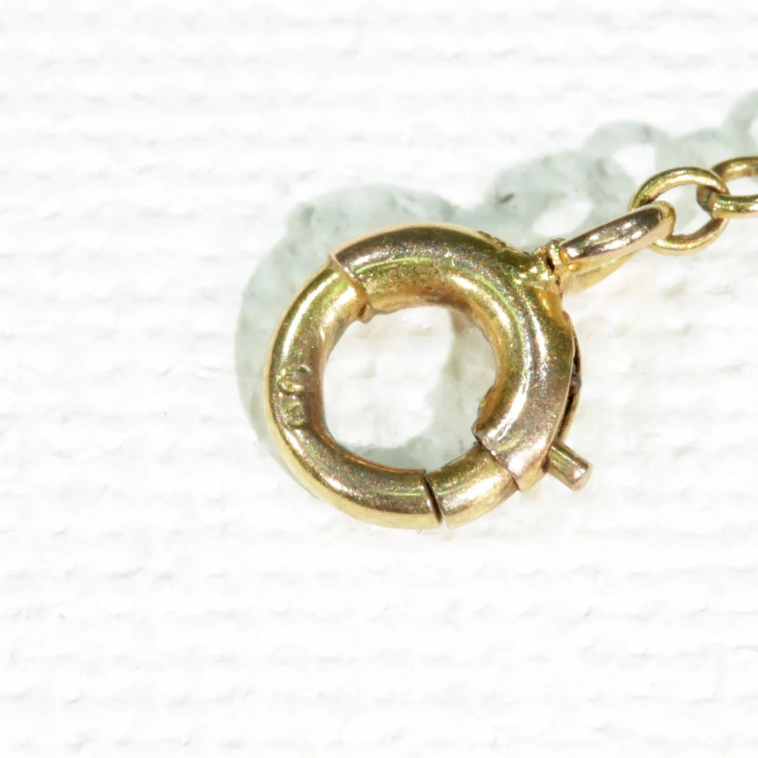 Edwardian Peridot Pearl Gold Necklace