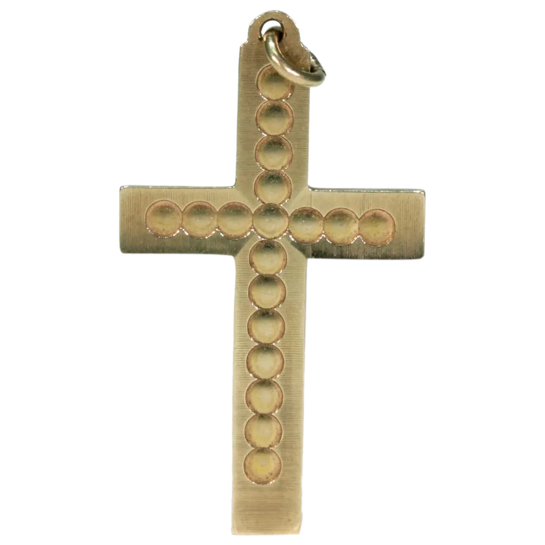 English 9k Gold Cross Pendant Hallmarked 1961