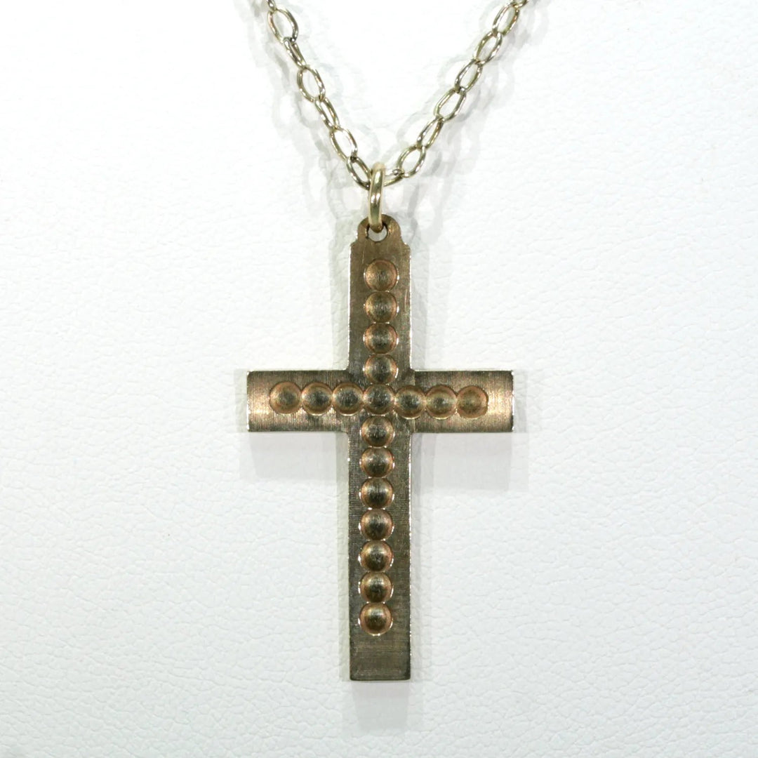 English 9k Gold Cross Pendant Hallmarked 1961