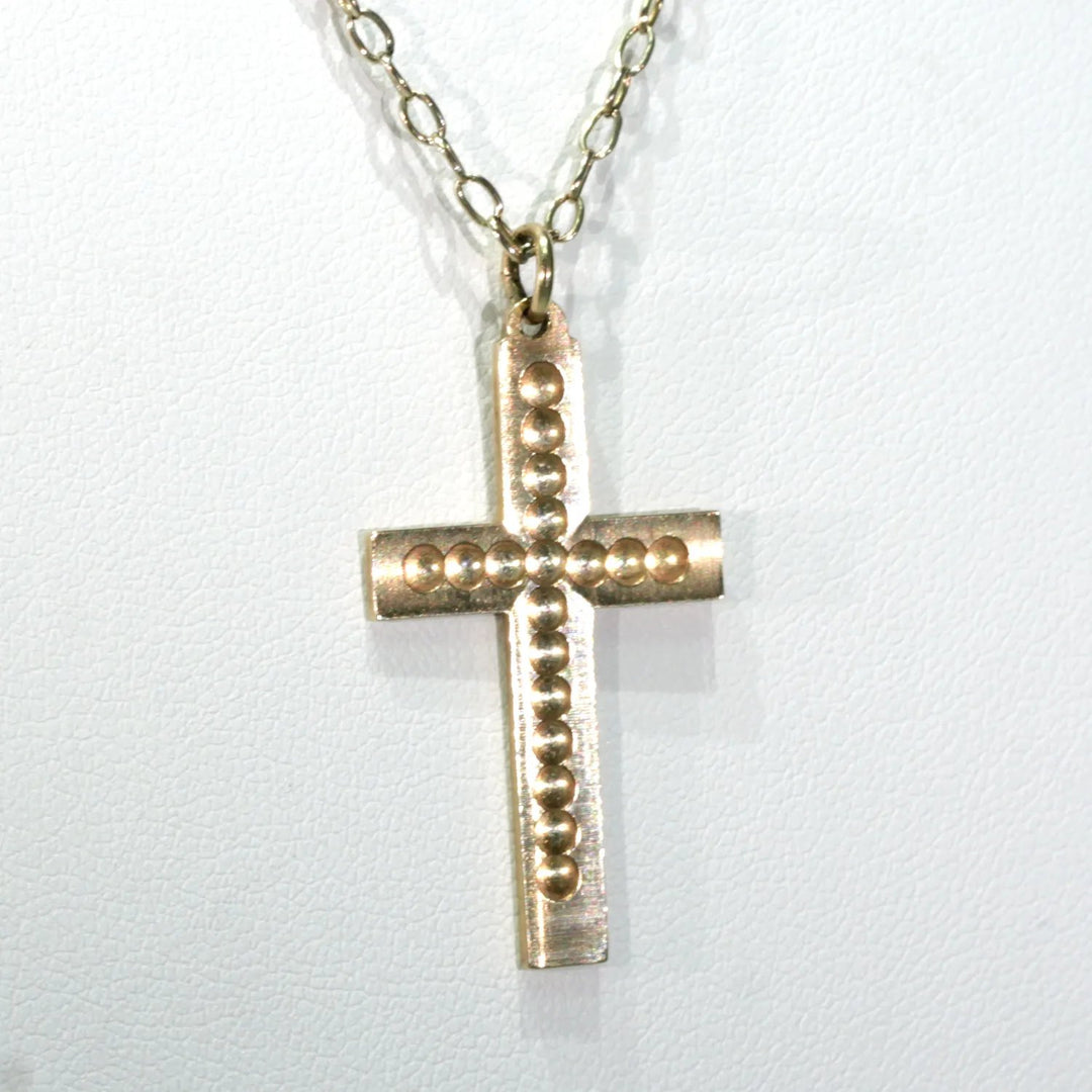 English 9k Gold Cross Pendant Hallmarked 1961