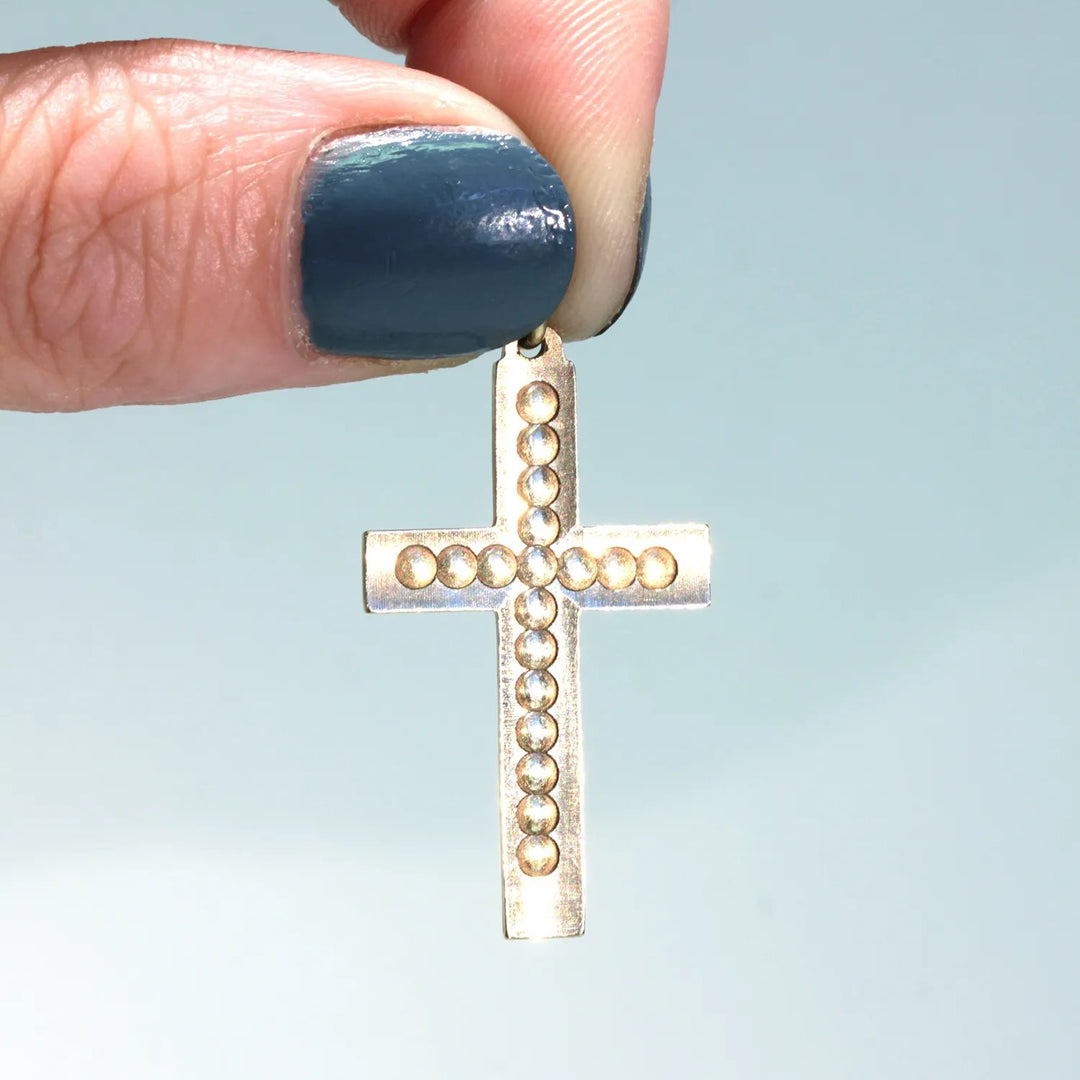 English 9k Gold Cross Pendant Hallmarked 1961