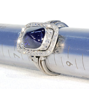 Fantastic Art Deco Sapphire Diamond Ring in Platinum