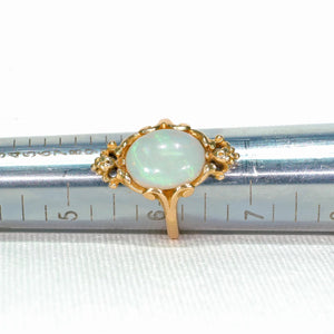 French Art Nouveau Large Opal Ring 18k Gold