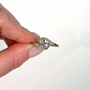 French Bypass Toi et Moi Diamond Engagement Ring