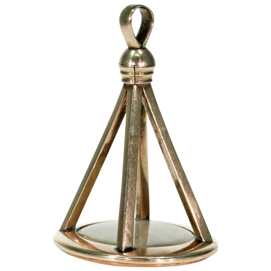 Georgian Chalcedony Fob Seal Pendant Memorial Weeping Willow
