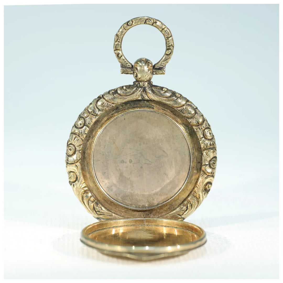 Georgian Engraved Locket Frame 9k Gold