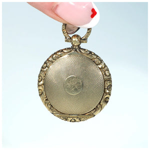 Georgian Engraved Locket Frame 9k Gold