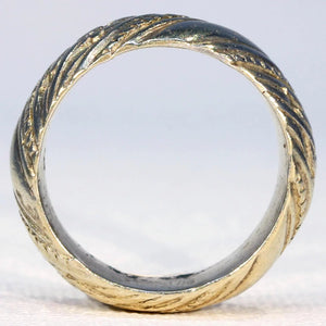 Georgian Wide Silver Gilt Wedding Band Ring