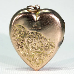 Gorgeous Engraved Edwardian Locket 9k Gold