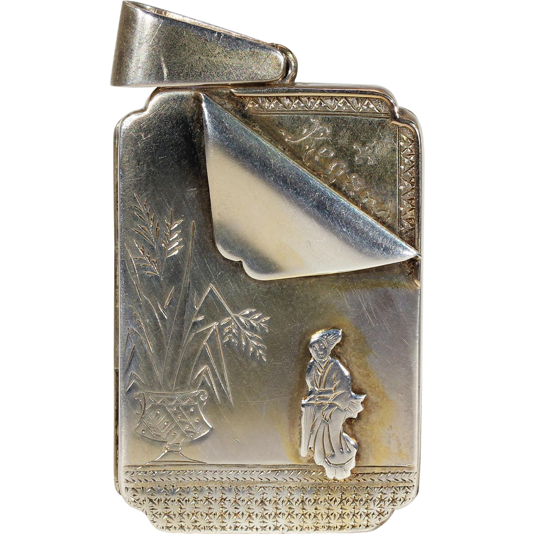 Antique Victorian 'Regard' Locket in Sterling Silver, c. 1880