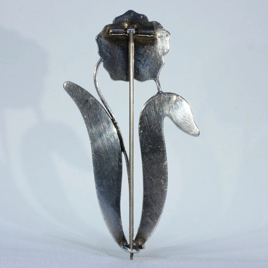 Large Victorian Scottish Pebble Brooch Pin Silver Malachite Blue John Agate