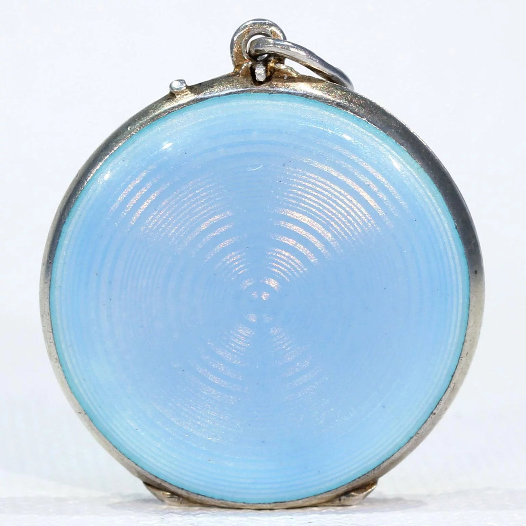 Light Blue Edwardian Enamel Locket by Marius Hammer