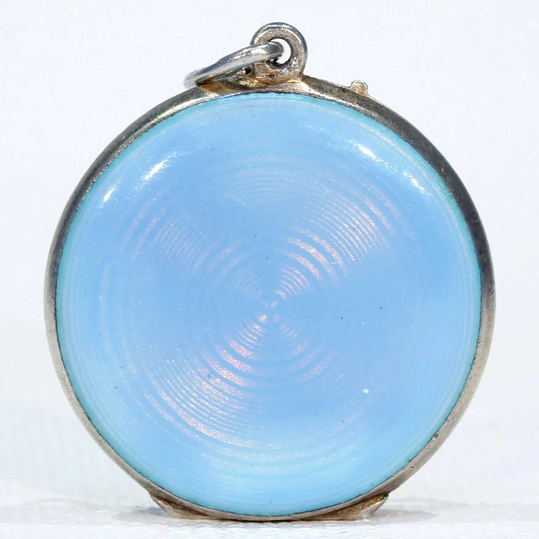 Light Blue Edwardian Enamel Locket by Marius Hammer
