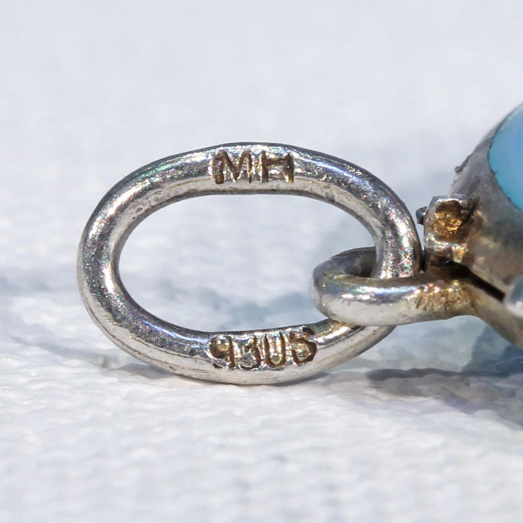 Light Blue Edwardian Enamel Locket by Marius Hammer