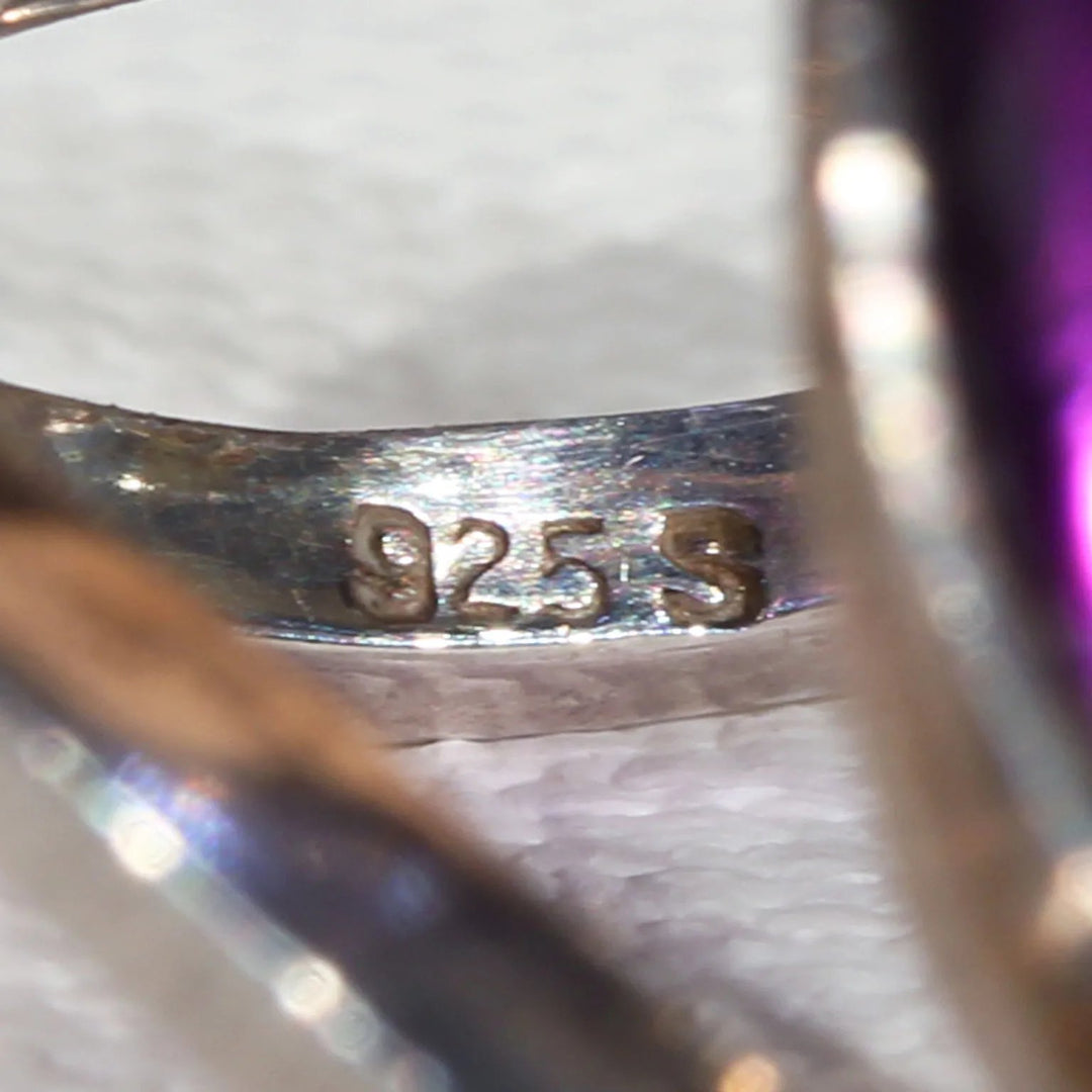 Mid-Century Modern Amethyst Silver Ring by Otto Rasmusen