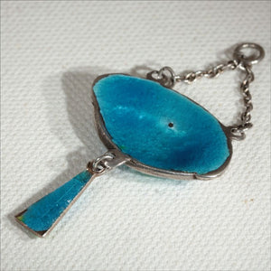 Antique Silver Arts and Crafts Enamel Pendant c.1900