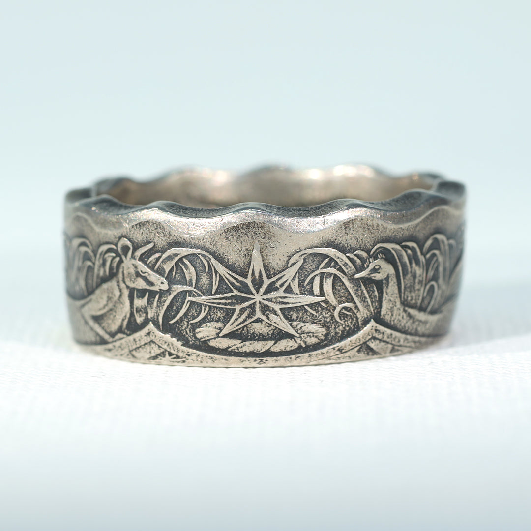Elizabeth II Australian Coin Band Ring Dated 1971