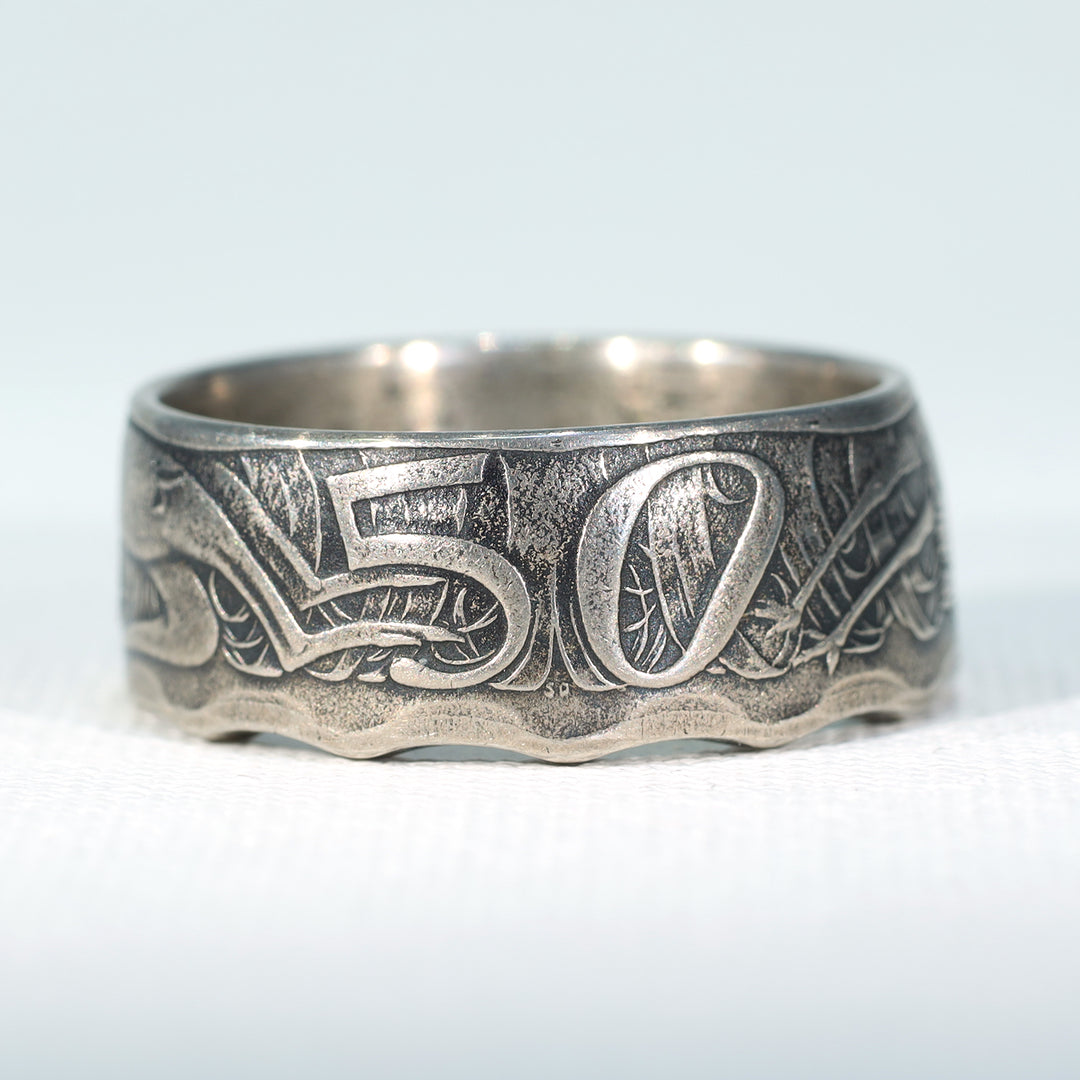 Elizabeth II Australian Coin Band Ring Dated 1971