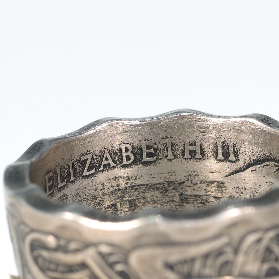 Elizabeth II Australian Coin Band Ring Dated 1971