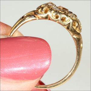 Vintage Diamond Art Nouveau Cluster Ring, 18k Gold